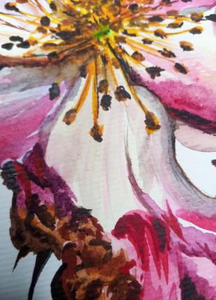 Картина аквареот 15х21 см цветок