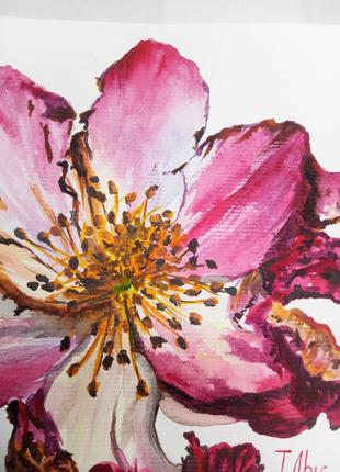 Картина аквареот 15х21 см цветок