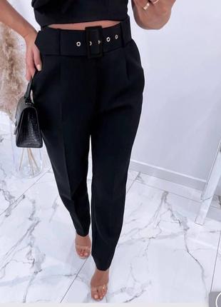 Жіночі чорні  базові штани брюки класичні 2_1/5/мр/ир061 (s,m,l,xl розміри батал )