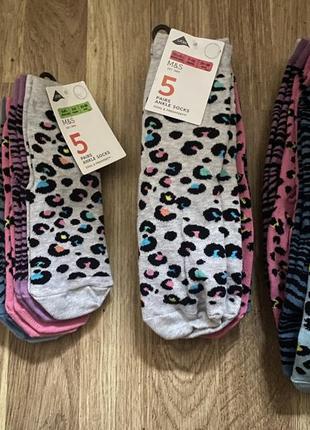 Нові набори шкарпеток носков m&s 5 шт на дівчинку 2 3 4 5 6 7 8 9 10 11 12 13 14 15 16 17 років