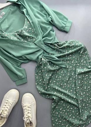 Стильний комплект : сорочка + сукня
