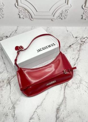 Сумка jacquemus красная бордовая
