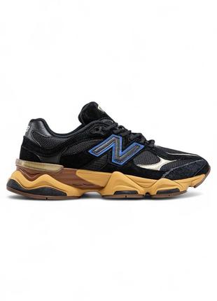 Стильные кроссовки new balance 9060 black royal gum чёрные