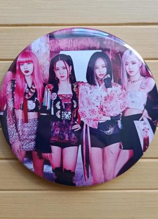 Значок металлический на булавке блэк пинк black pink 7.5 см (арт 4) 7003 (7003)