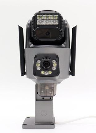 Вулична охоронна wifi камера відеоспостереження 8mp, з сиреною