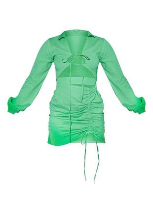 Лляна зелена сукня s-m та l-xl