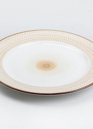 Тарелка обеденная 26 см круглая плоская керамическая