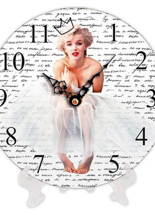 Часы настенные круглые, 18 см мэрилин монро в фатиновом платье