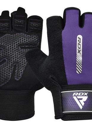 Рукавички для фітнесу rdx w1 half purple s