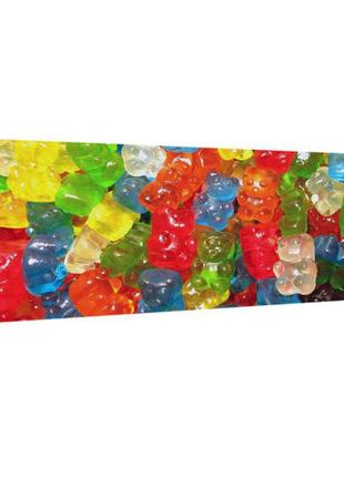 Картина на ткани, 30х65 см мишки haribo