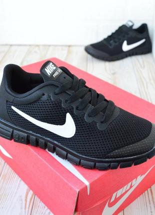 nike SHADOW free run 3.0 кроссовки женские текстильные сетка лёгкие, отличное качество весенние летние демисезонные демисезон низкие найк фри ран черные с белым4 фото