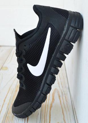 nike SHADOW free run 3.0 кроссовки женские текстильные сетка лёгкие, отличное качество весенние летние демисезонные демисезон низкие найк фри ран черные с белым5 фото