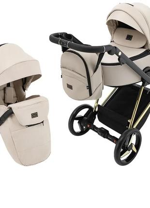 Коляска 2 в 1 adamex blanc special edidion ps-802 бежева