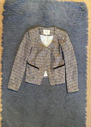 Maje стильный твидовый пиджак жакет блейзер от премиум бренда