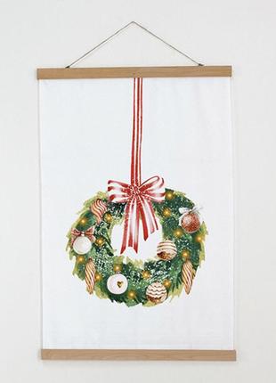 Тканинний постер різдвяний вінок