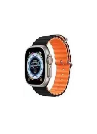 Ремінець для годинника apple watch ocean two-tone 38/40/41mm 26.black-orange