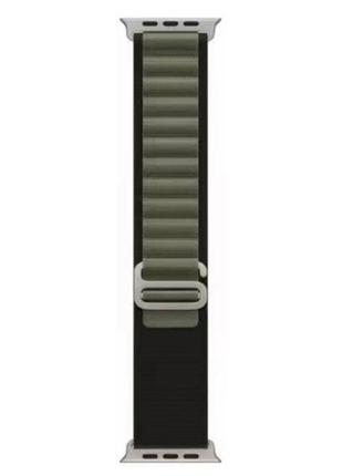 Ремінець для годинника apple watch alpine loop 42/44/45/49mm 8.green-black