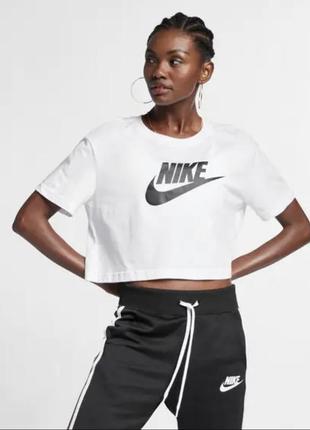 Укороченая футболка топ nike