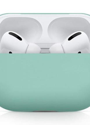 Силиконовый чехол для наушников airpods pro (бирюзовый)