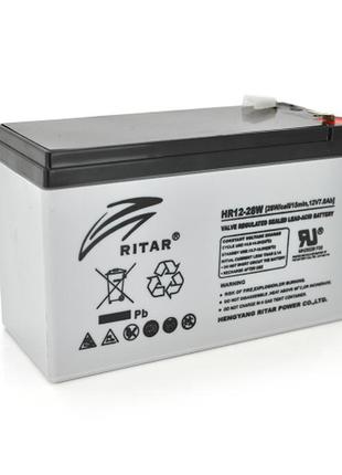 Аккумуляторная батарея agm ritar hr1228w, gray case, 12v 7.0ah ( 151 х 65 х 94 (100 )
