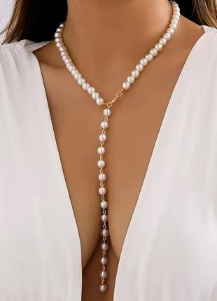Элегантный стиль ожерелья с искусственными жемчугом