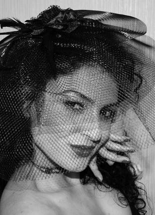 Шляпка с вуалью