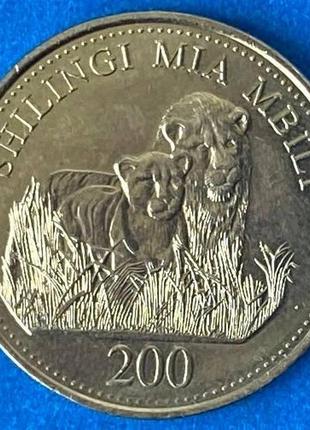 Монета танзании 200 шиллингов 2014 г