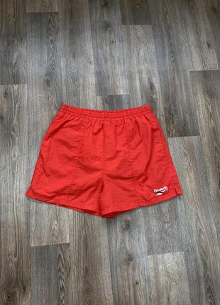 Reebok мужские шорты мелок красные нейлоновые короткие пляжные рыбки l оригинал спортивные