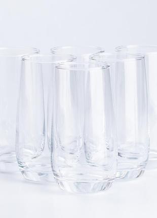 Склянка 360 мл для напоїв прозорий набір 6 штук