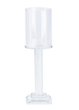 Свічник скляний високий 26 см