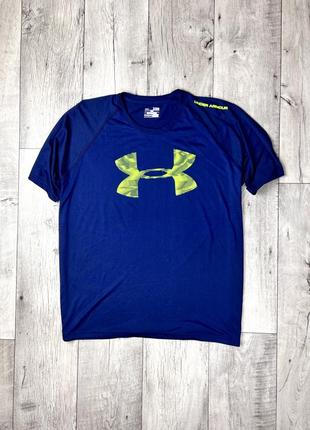 Under armour футболка xl размер спортивная синяя с лого оригинал