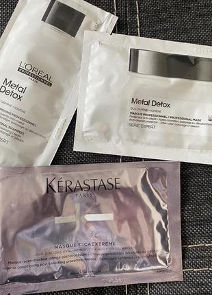 Набор пробников l’oreal в kerastase шампунь, маска для блондинок