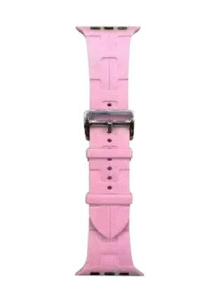 Ремінець для годинника apple watch hermès 42/44/45/49mm 8.pink