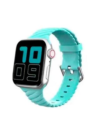 Ремінець для годинника apple watch monochrome twist 42/44/45/49mm blue