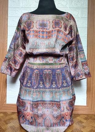 Сукня у етно стилі з візерунком від mango mng мароко 🌿 наш 40-42рр