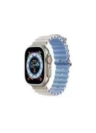 Ремінець для годинника apple watch ocean two-tone 42/44/45/49mm 25.white-blue