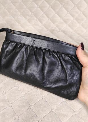 Красивая винтажная сумочка-клатч. натуральная кожа