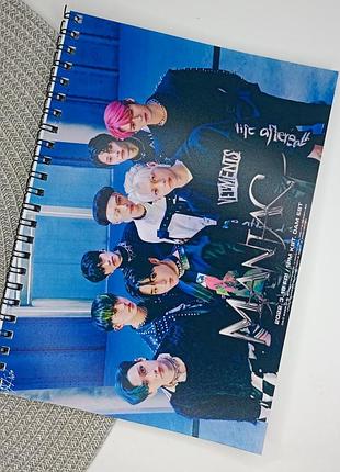 Тетрадь на пружине stray kids 48 листов клетка стрей кидс стрей кідз 10360