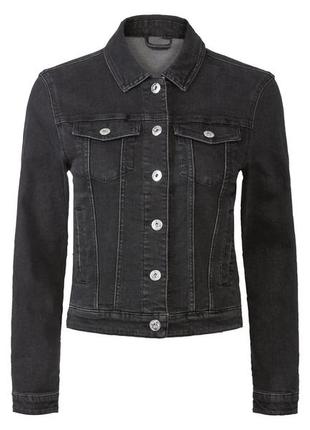 Джинсова куртка прямого крою для жінки esmara lidl 416948 42(m) чорний