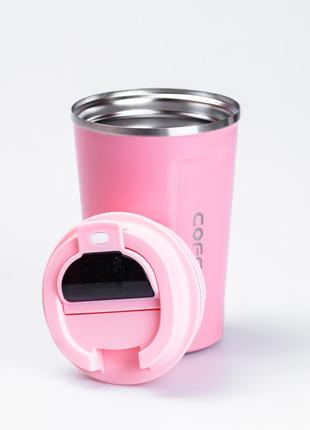 Термокухоль 380 мл чашка термос для кави з нержавіючої сталі з датчиком температури • термочашка