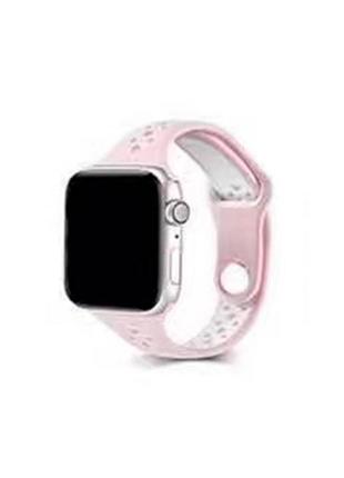 Ремінець для годинника apple watch small waist two colors 42/44/45/49mm pink-white