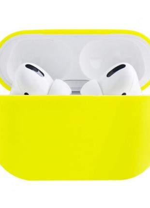 Силіконовий чохол для навушників airpods pro (жовтий)