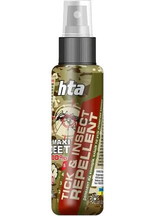 Репелент-спрей від комах hta maxi deet 100% tick & insect repellent 100 ml