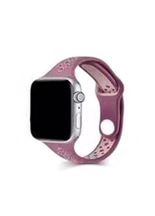 Ремінець для годинника apple watch small waist two colors 42/44/45/49mm purple-apricot