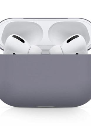 Силіконовий чохол для навушників airpods pro (темно-бузковий)