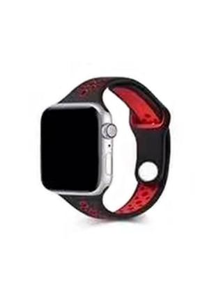 Ремінець для годинника apple watch small waist two colors 42/44/45/49mm black-red
