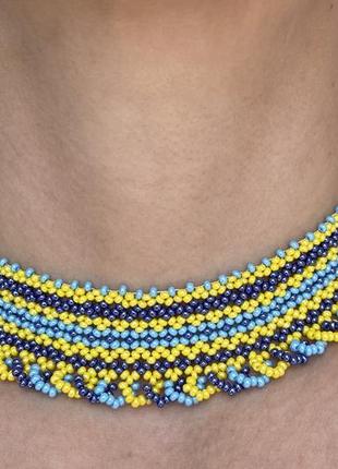 Патриотическая силика из бисера ручной работы