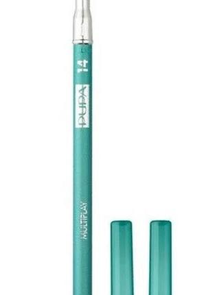 Карандаш для глаз pupa multiplay eye pencil с аппликатором 14 water green, 1.2 г
