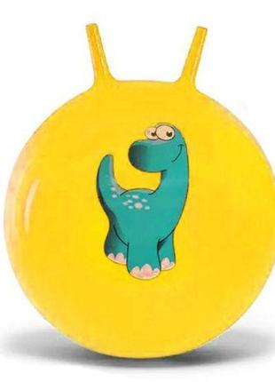 М'яч для фітнесу "динозаври" (жовтий)