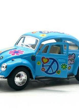 Машинка kinsmart "volkswagen beetle" (блакитна)